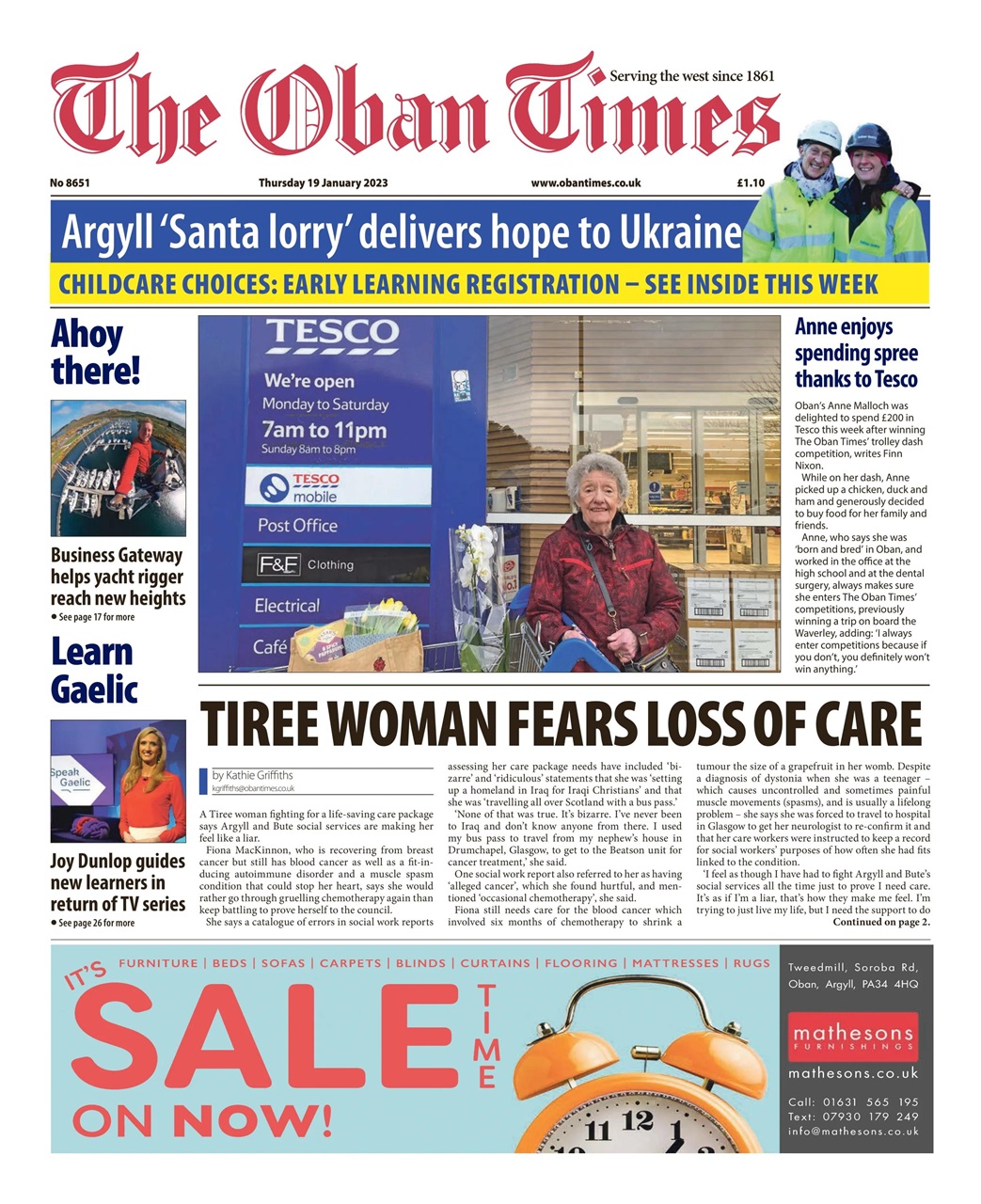 The Oban Times & Lochaber Times Preview Pages