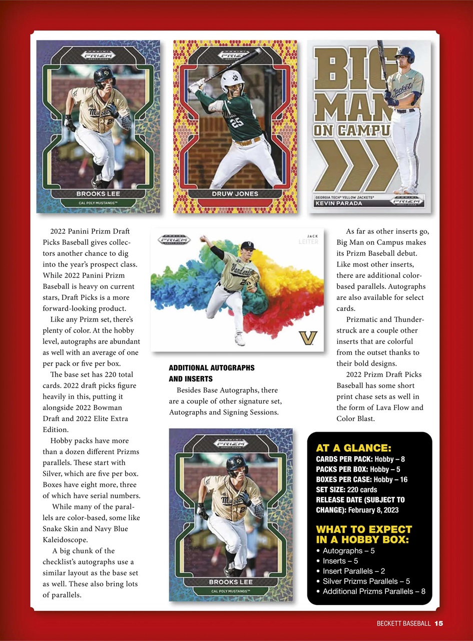 Beckett Baseball Magazine Preview Pages