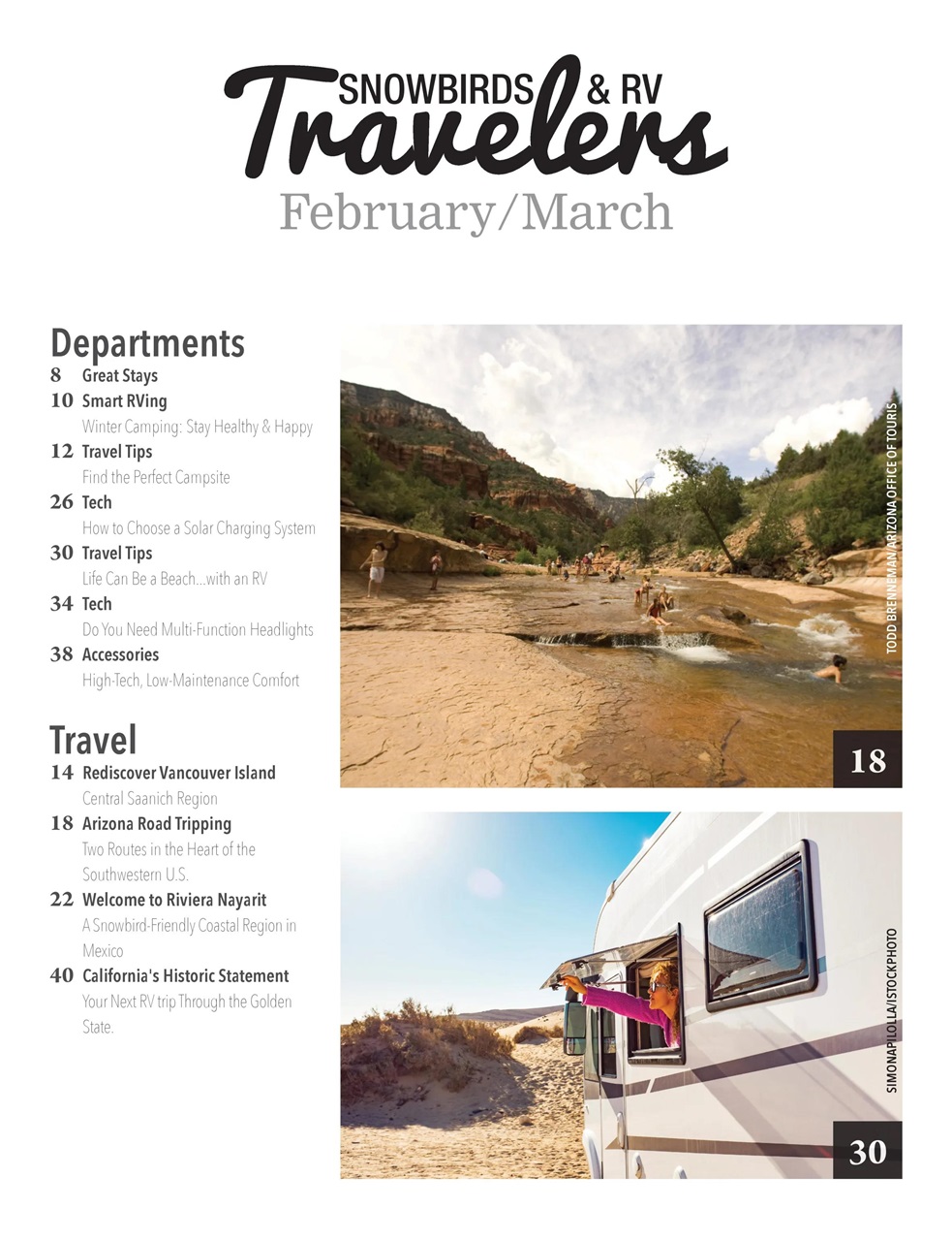 Snowbirds & RV Travelers Preview Pages