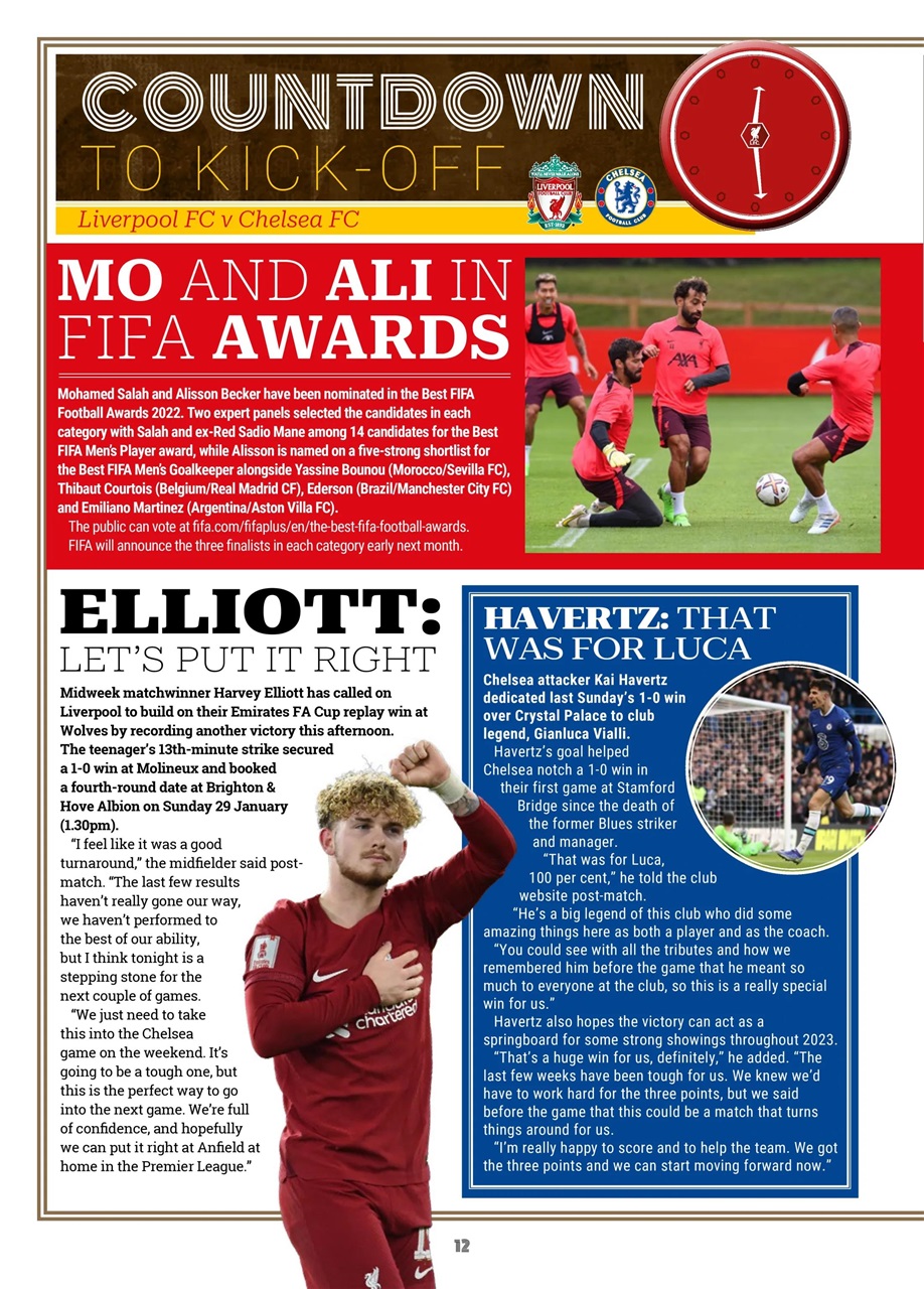 Liverpool FC Programmes Preview Pages