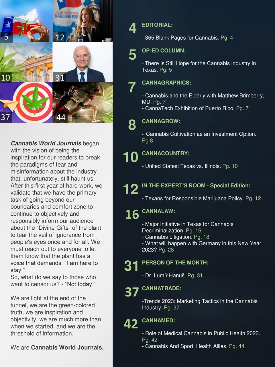Cannabis World Journals Preview Pages