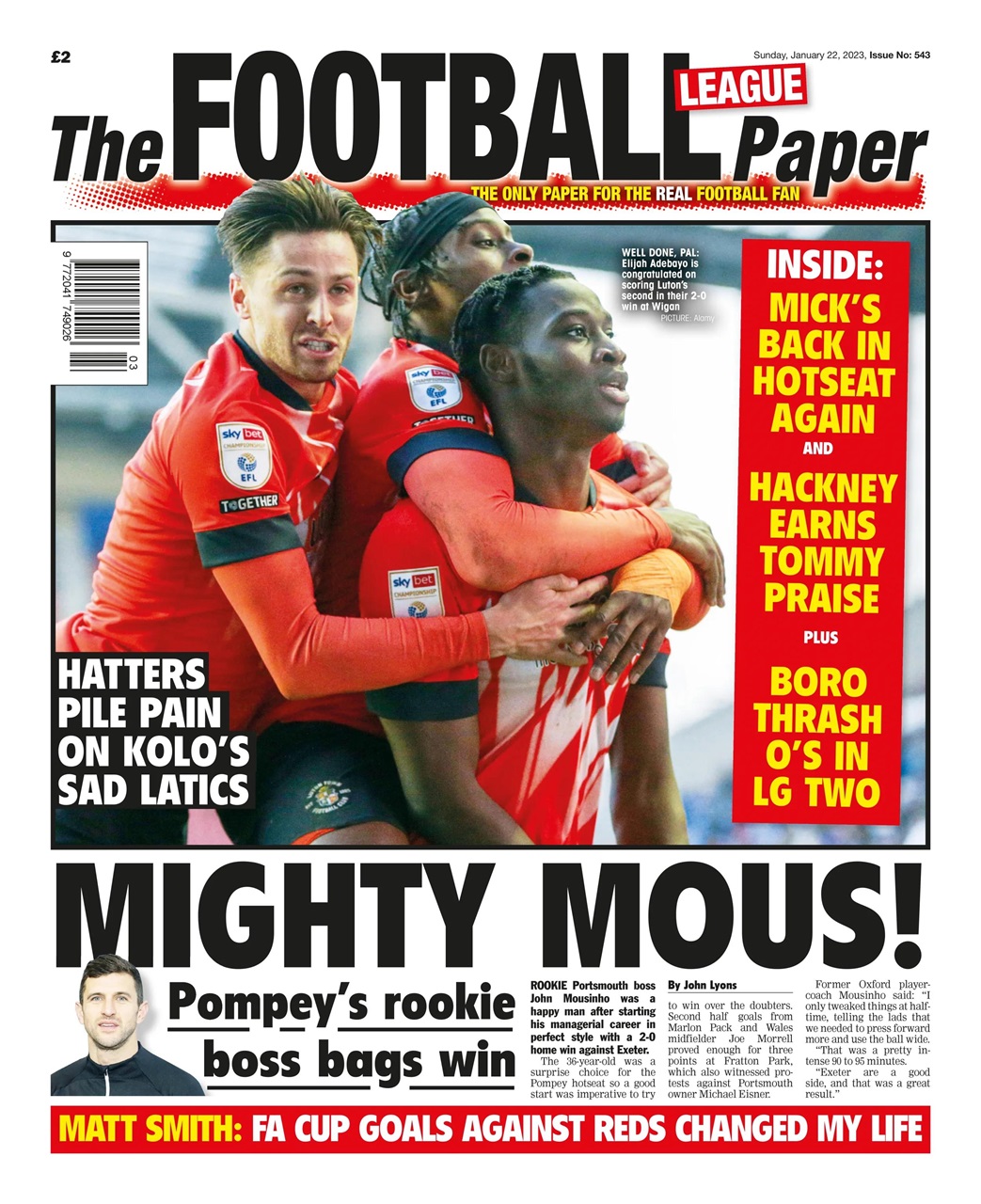 The Football League Paper Preview Pages