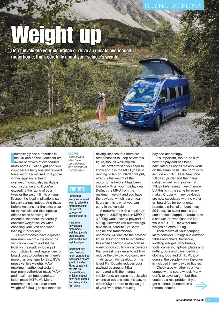 What Motorhome magazine Preview Pages