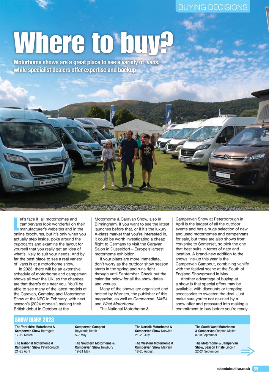 Buying Your Perfect Motorhome Preview Pages