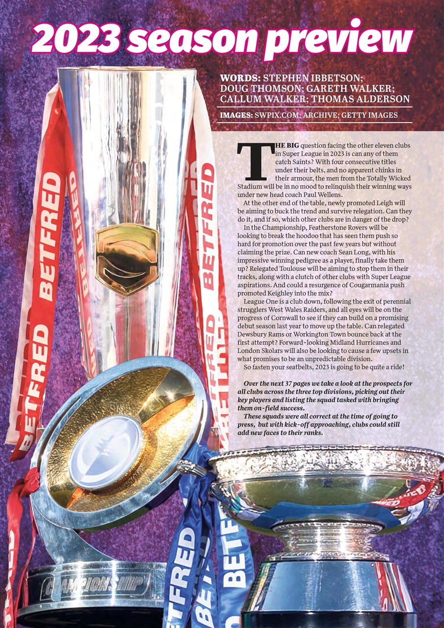 Rugby League World Preview Pages