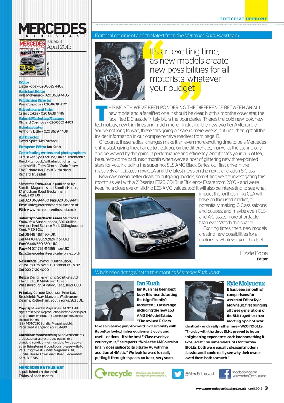 Mercedes Enthusiast Preview Pages