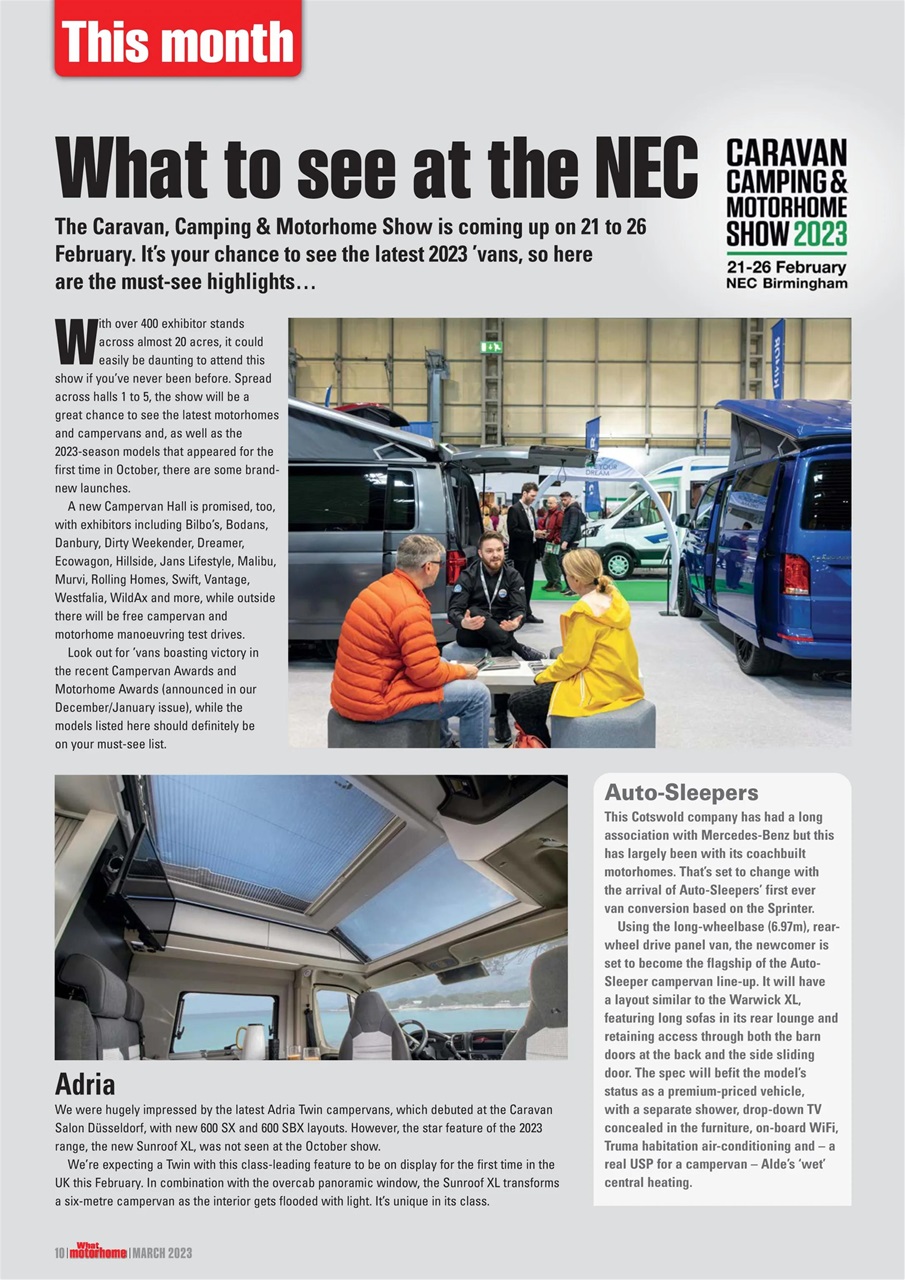 What Motorhome magazine Preview Pages