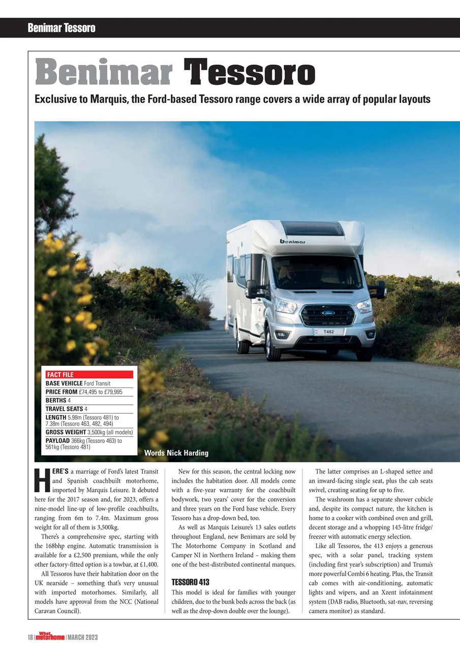 What Motorhome magazine Preview Pages