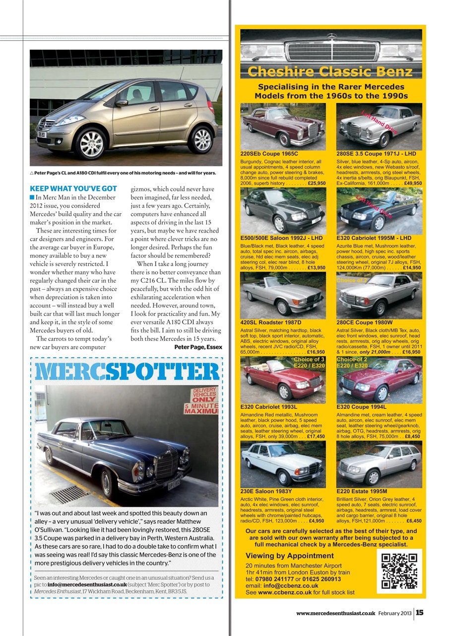 Mercedes Enthusiast Preview Pages
