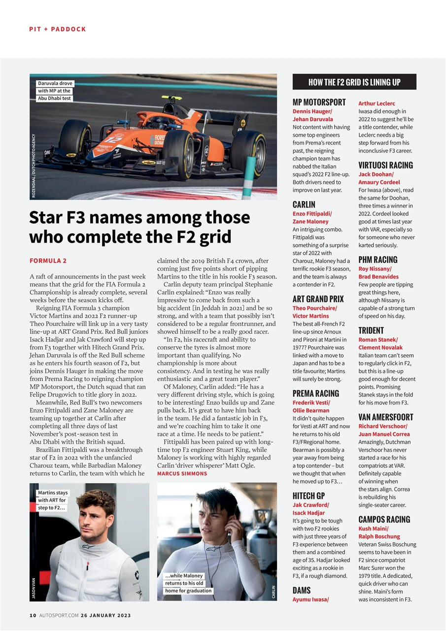 Autosport Preview Pages