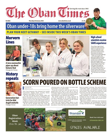 The Oban Times & Lochaber Times issue 26th January 2023