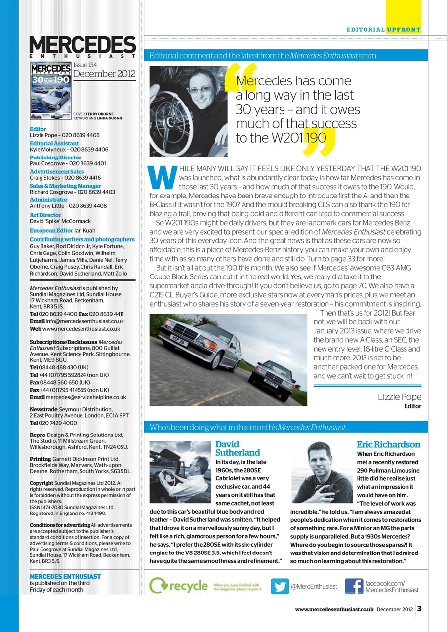 Mercedes Enthusiast Preview Pages