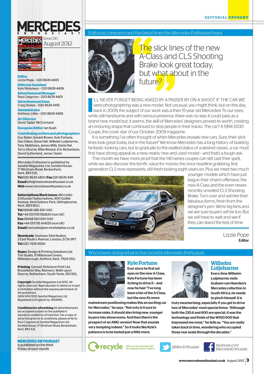 Mercedes Enthusiast Preview Pages