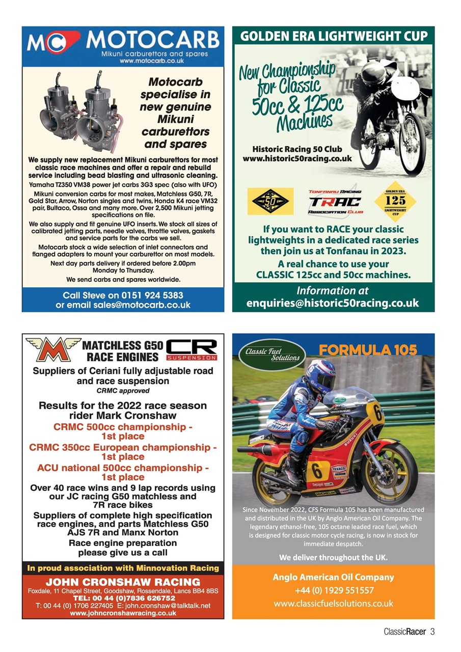 Classic Racer Preview Pages