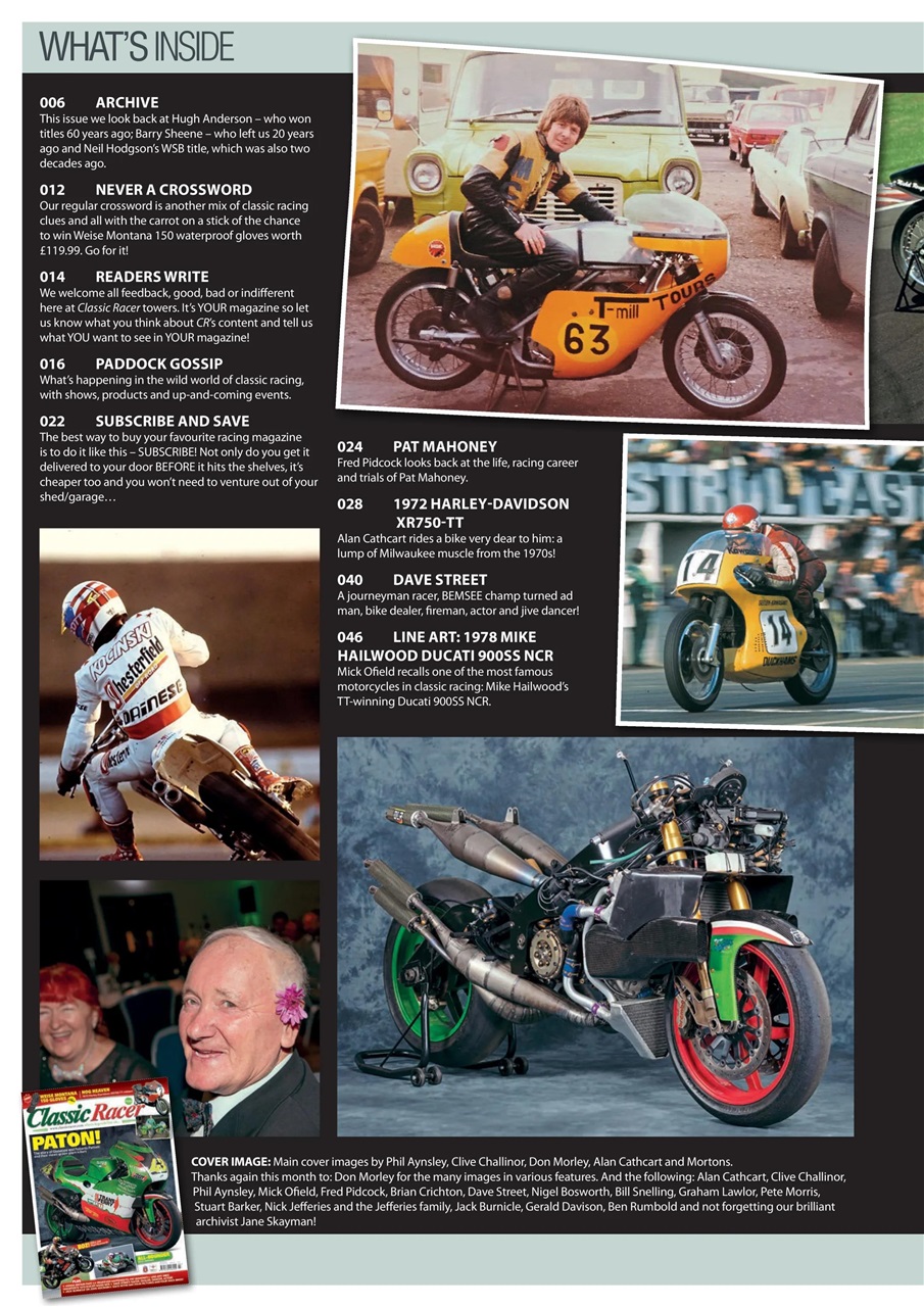 Classic Racer Preview Pages