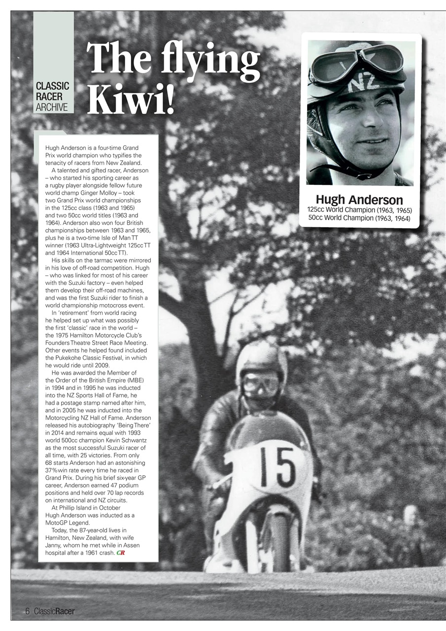 Classic Racer Preview Pages