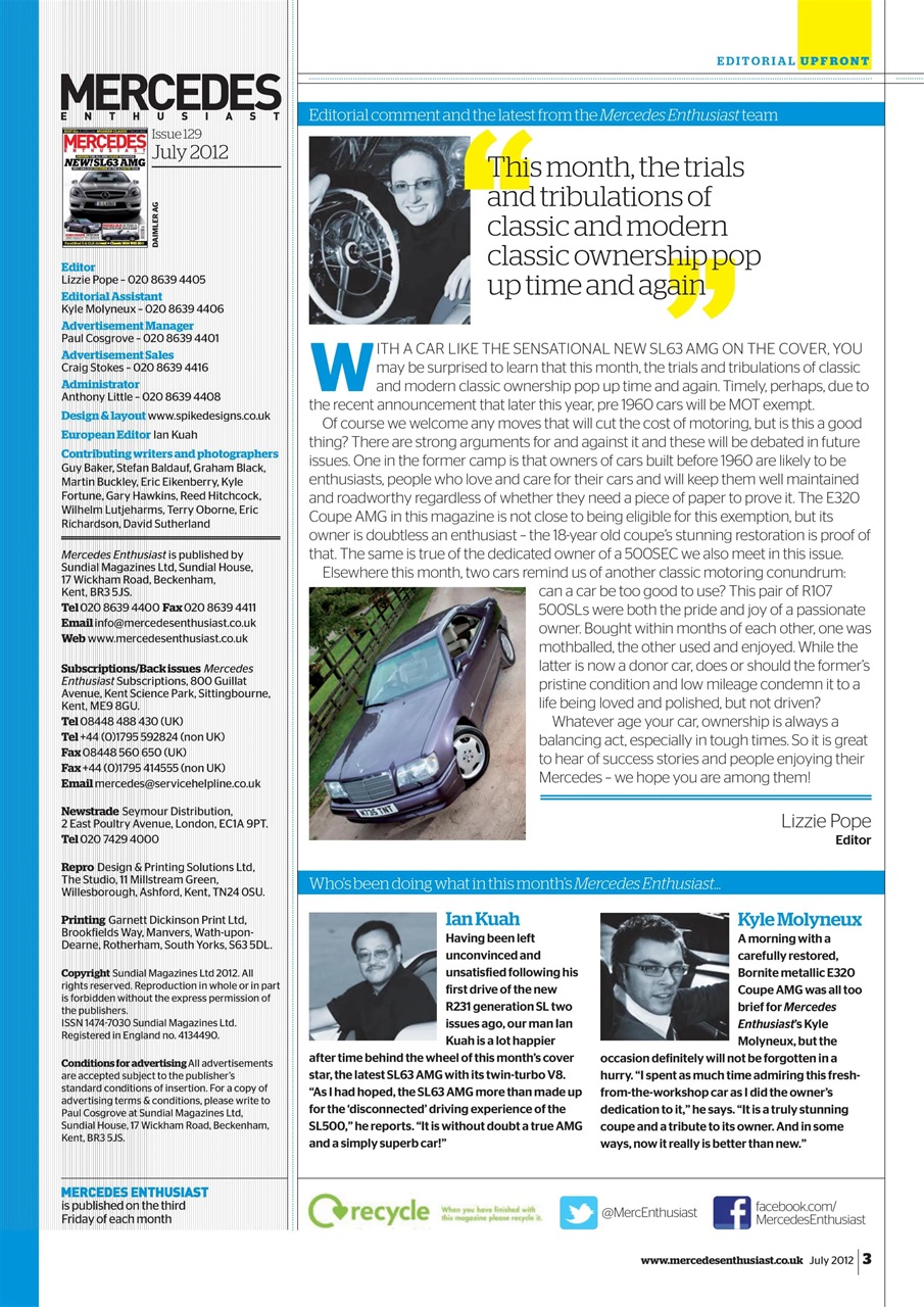 Mercedes Enthusiast Preview Pages