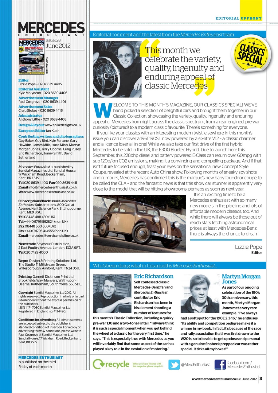 Mercedes Enthusiast Preview Pages