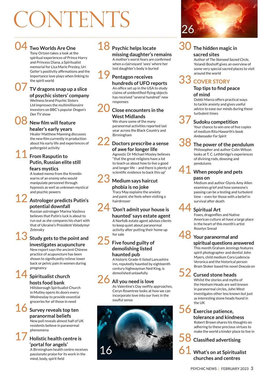 Psychic News Preview Pages