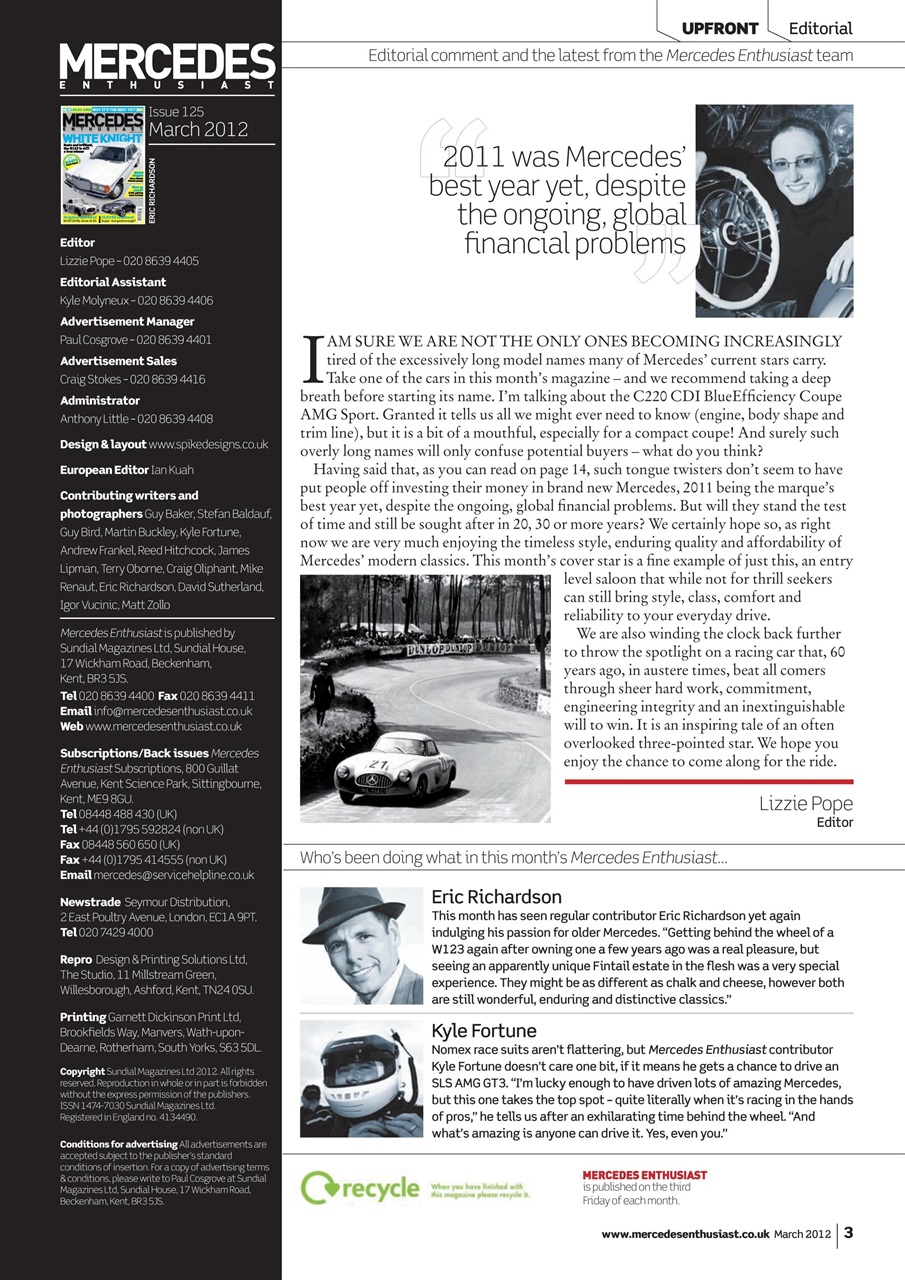 Mercedes Enthusiast Preview Pages