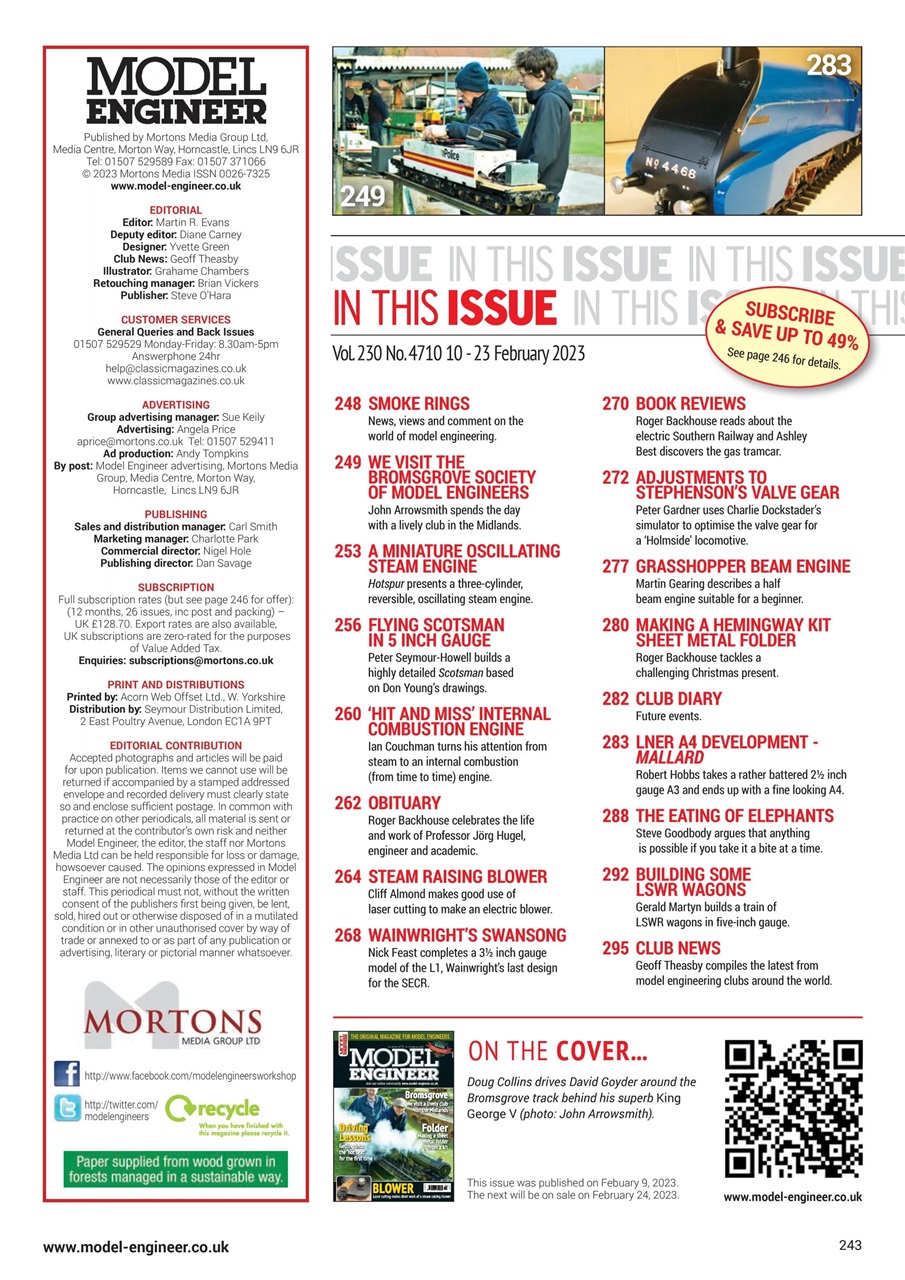 Model Engineer Preview Pages