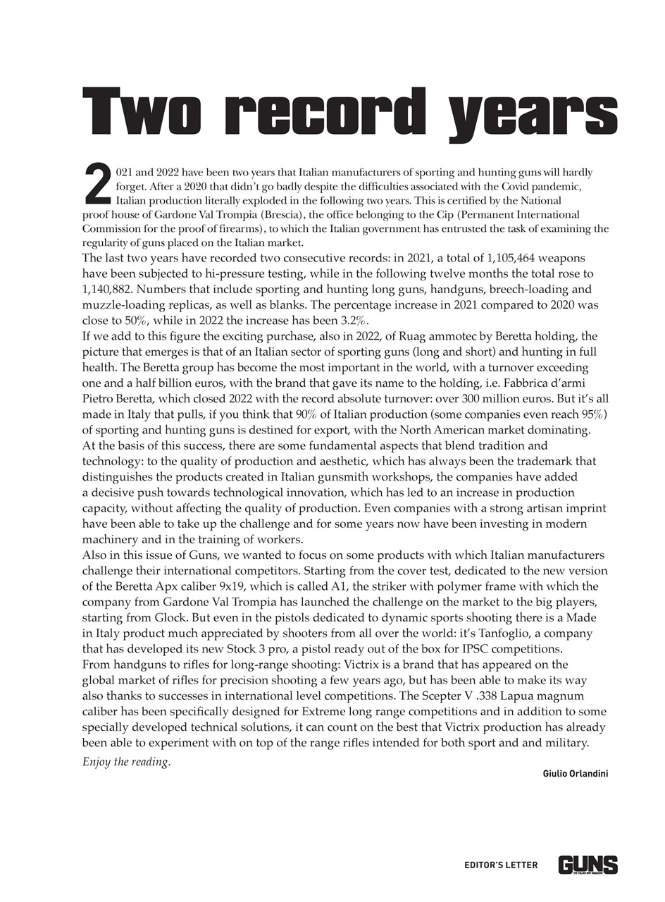 GUNS: The Italian Way Magazine Preview Pages