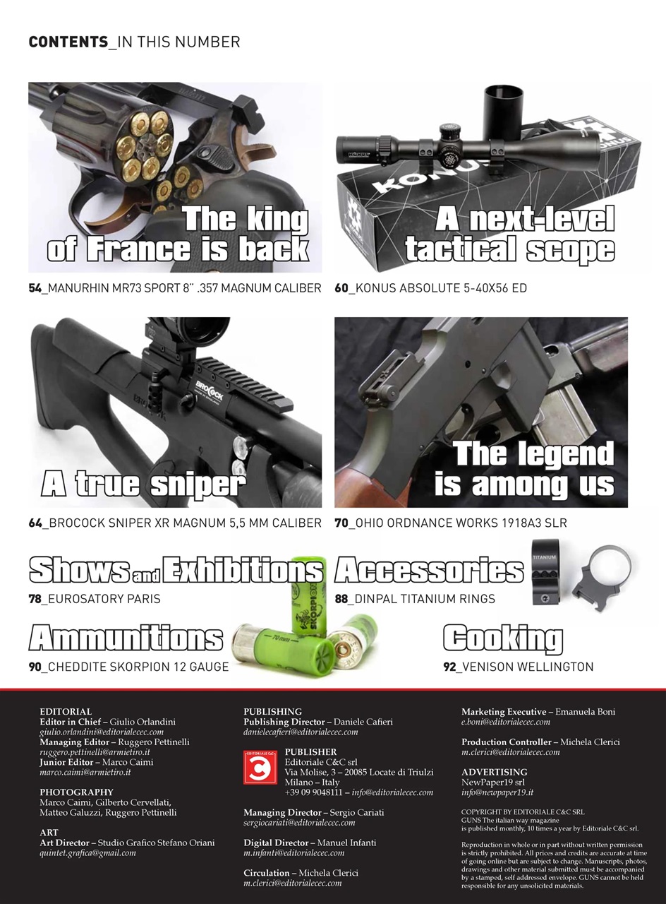 GUNS: The Italian Way Magazine Preview Pages