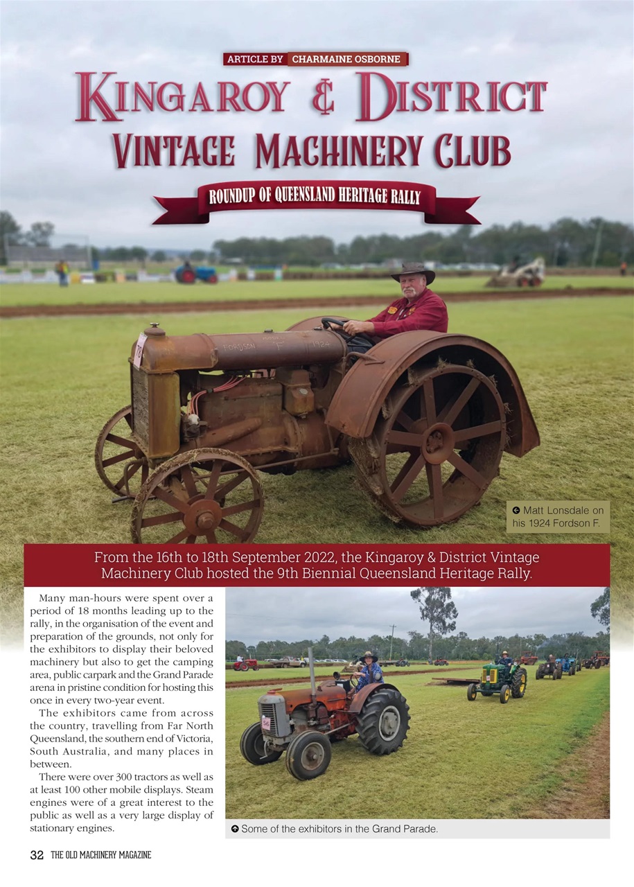 The Old Machinery Magazine Preview Pages