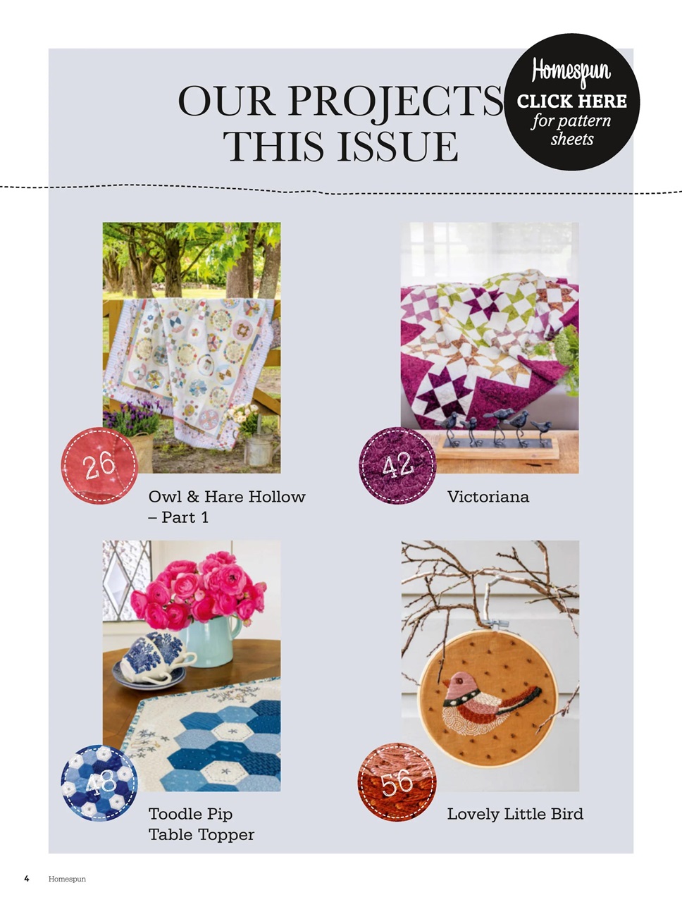 Homespun Preview Pages