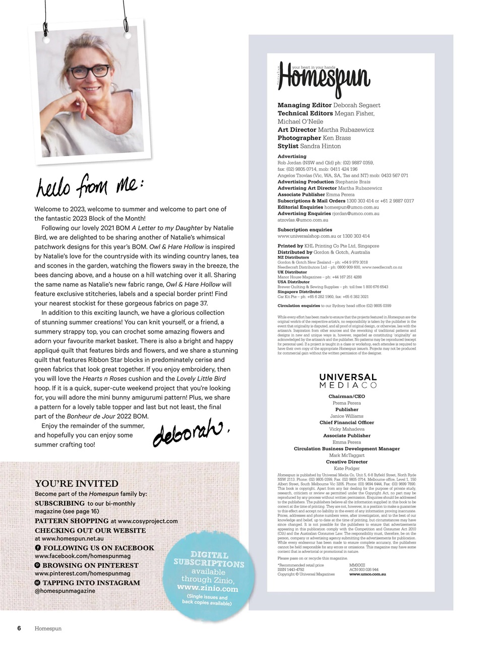 Homespun Preview Pages