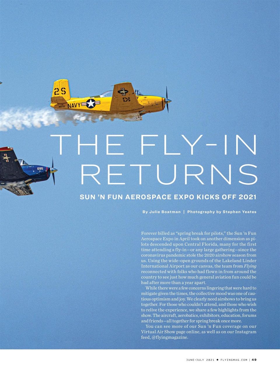 FLYING Magazine Preview Pages