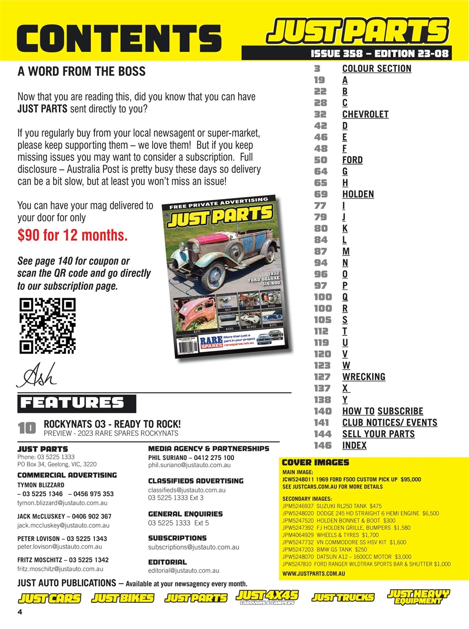 JUST PARTS Preview Pages