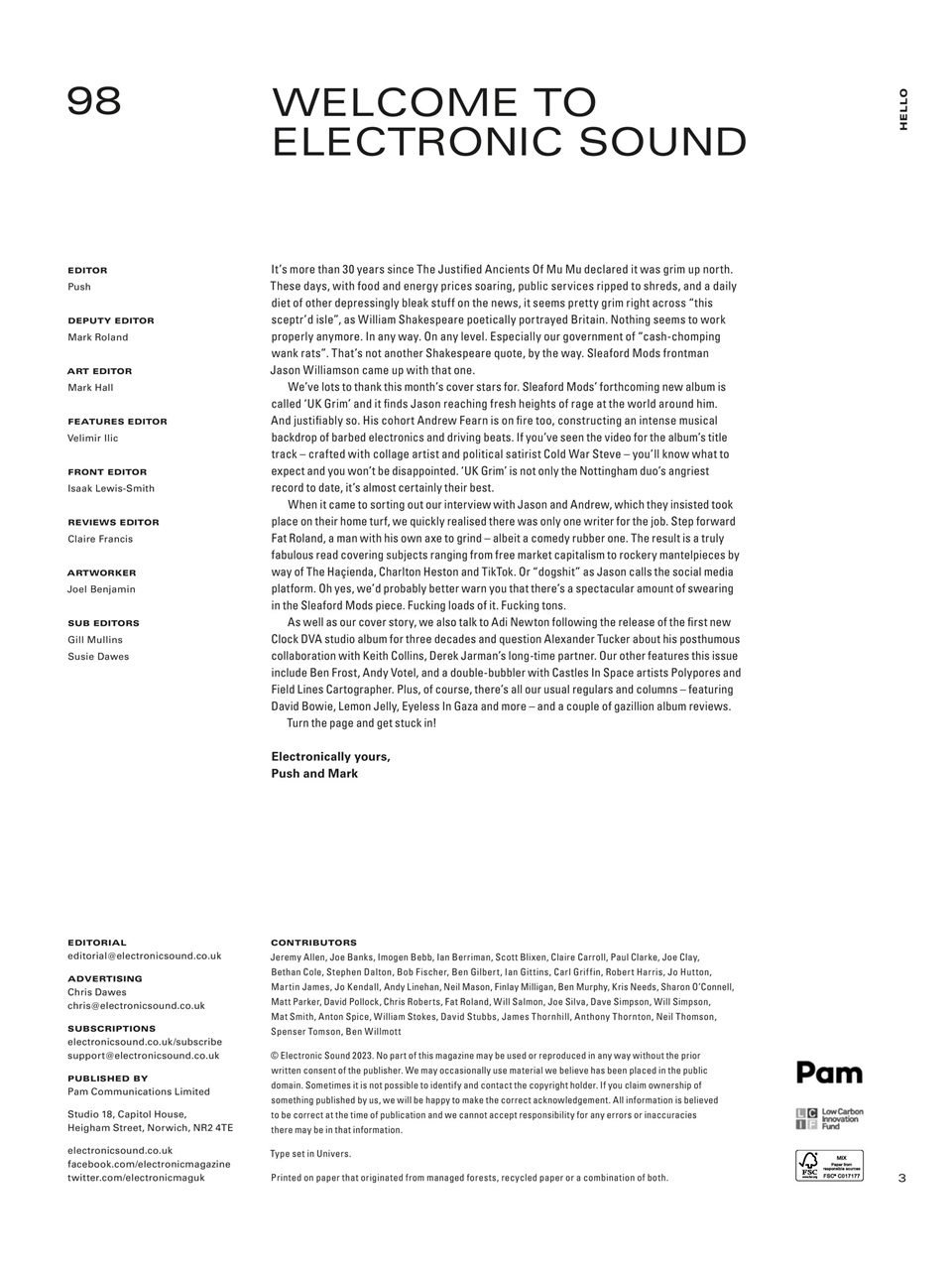 Electronic Sound Preview Pages