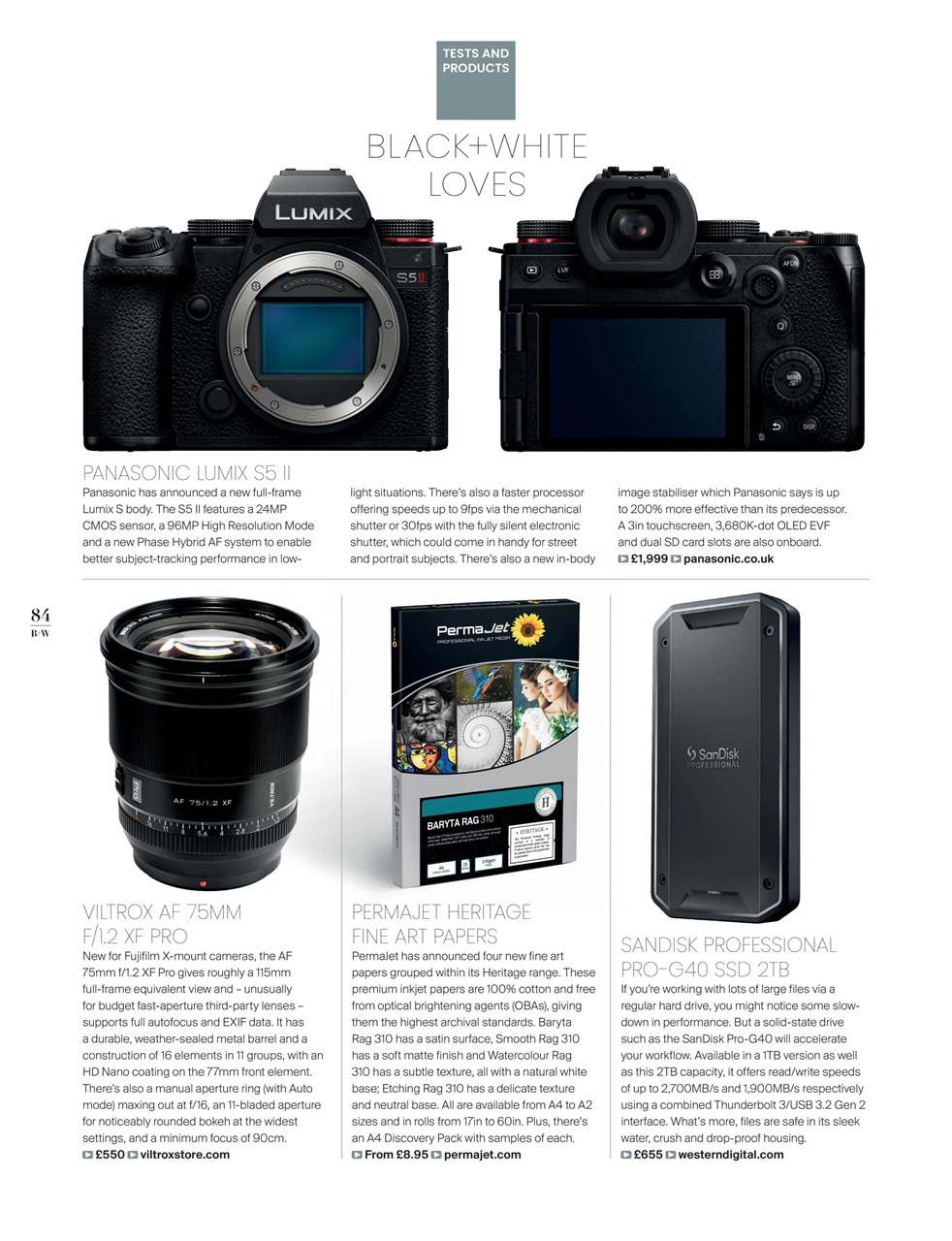 Black+White Photography Preview Pages