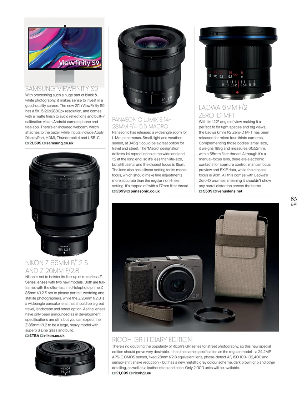 Black+White Photography Preview Pages