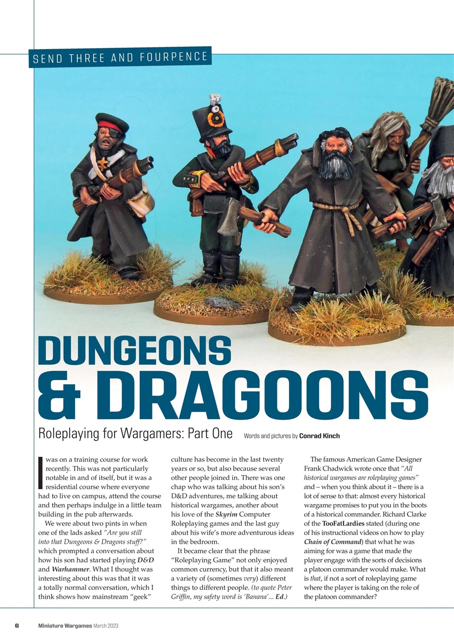 Miniature Wargames Preview Pages