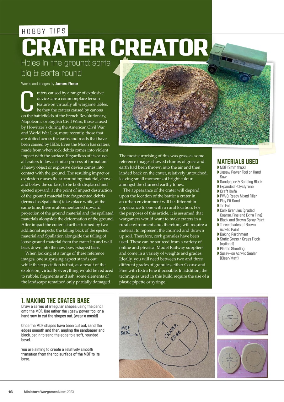 Miniature Wargames Preview Pages