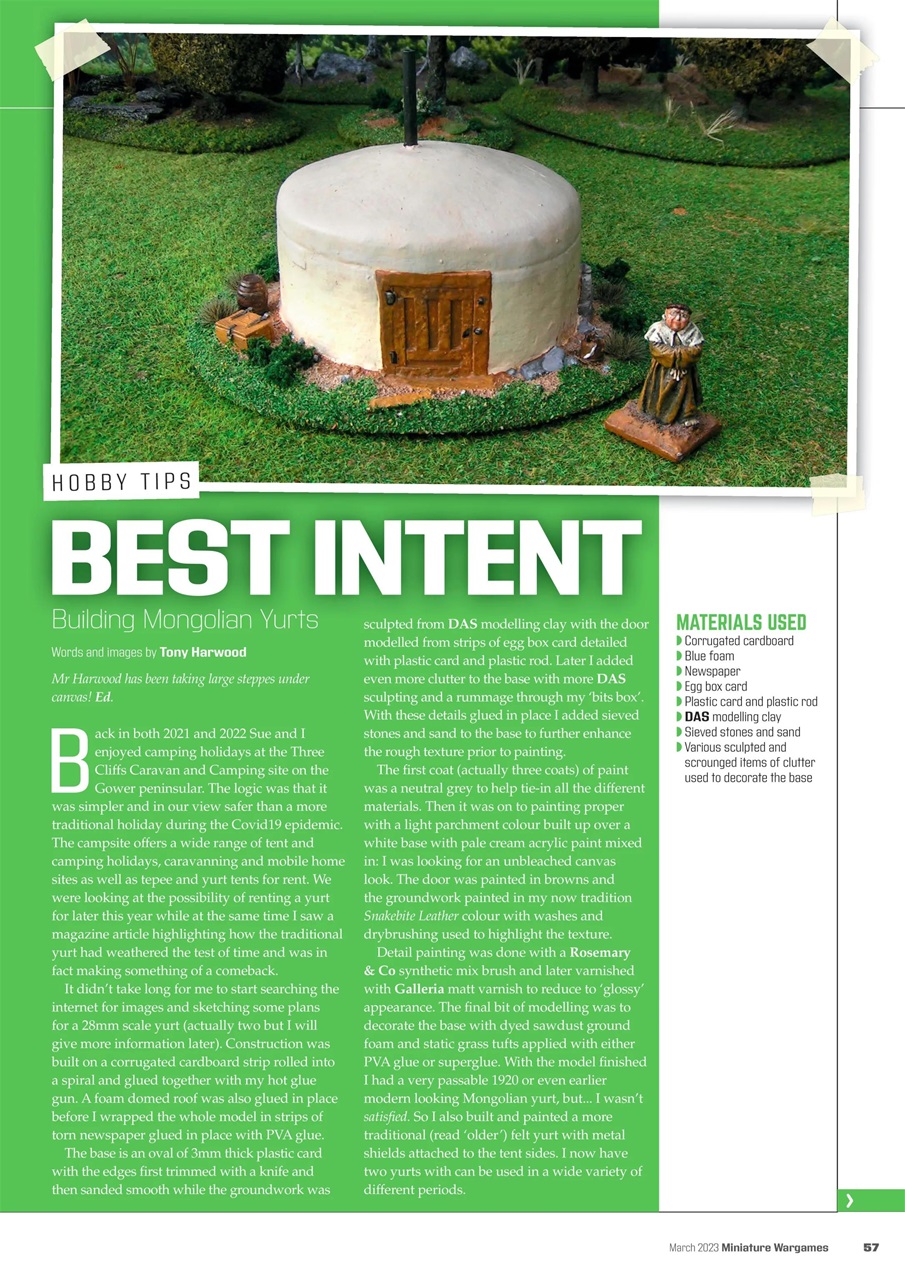 Miniature Wargames Preview Pages