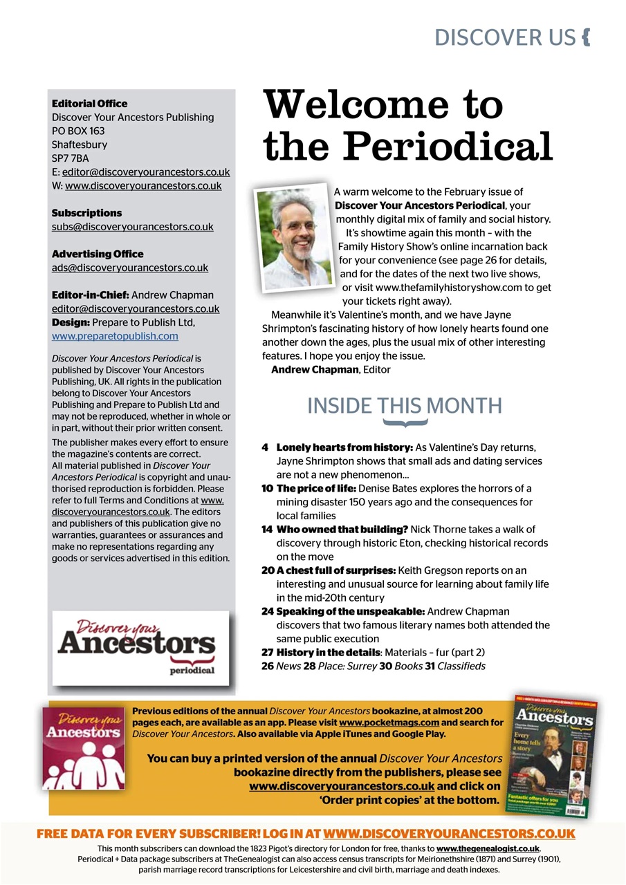 Discover Your Ancestors Preview Pages