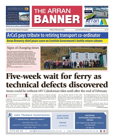 Arran Banner issue 3-Feb-2023