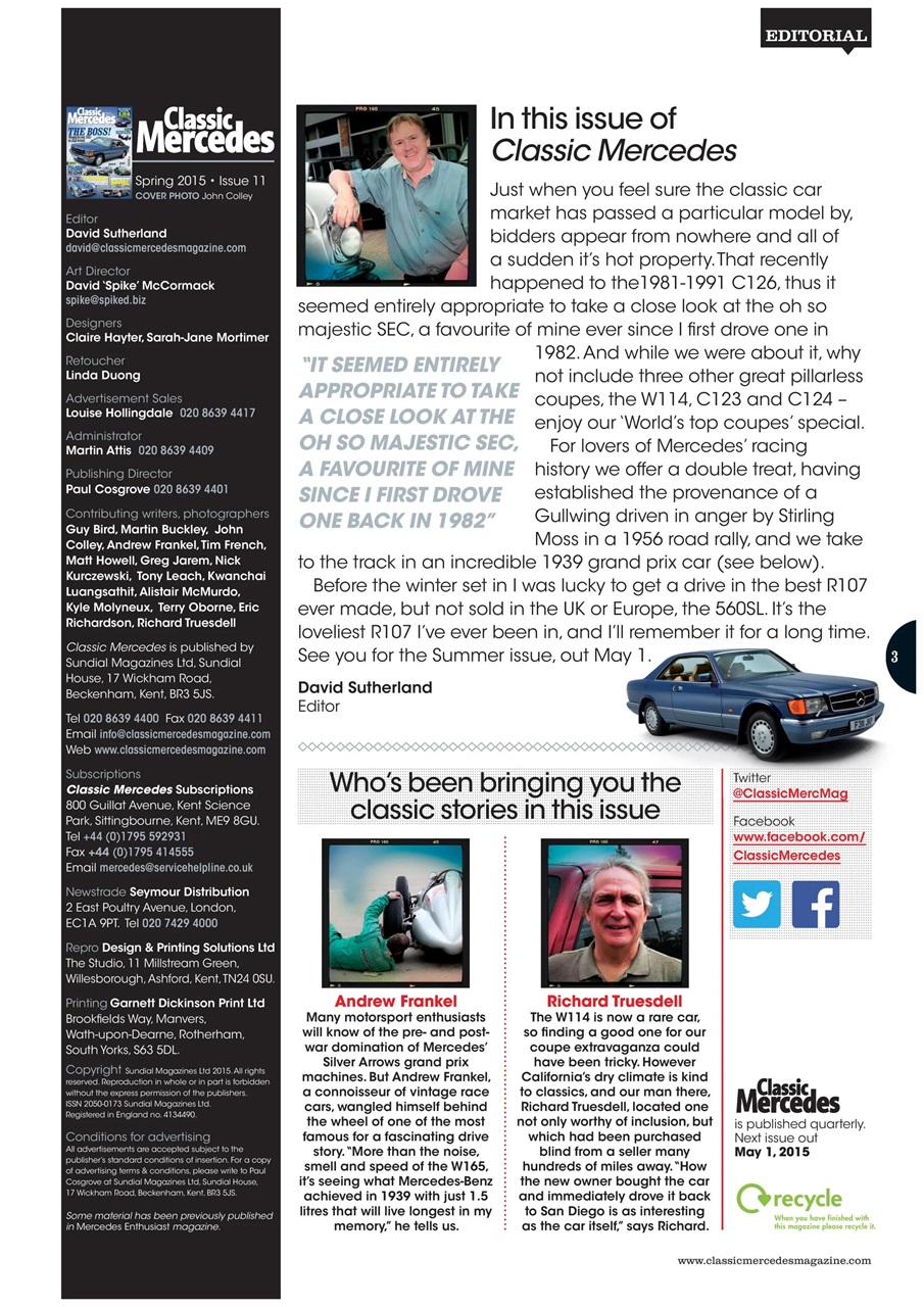 Classic Mercedes Preview Pages