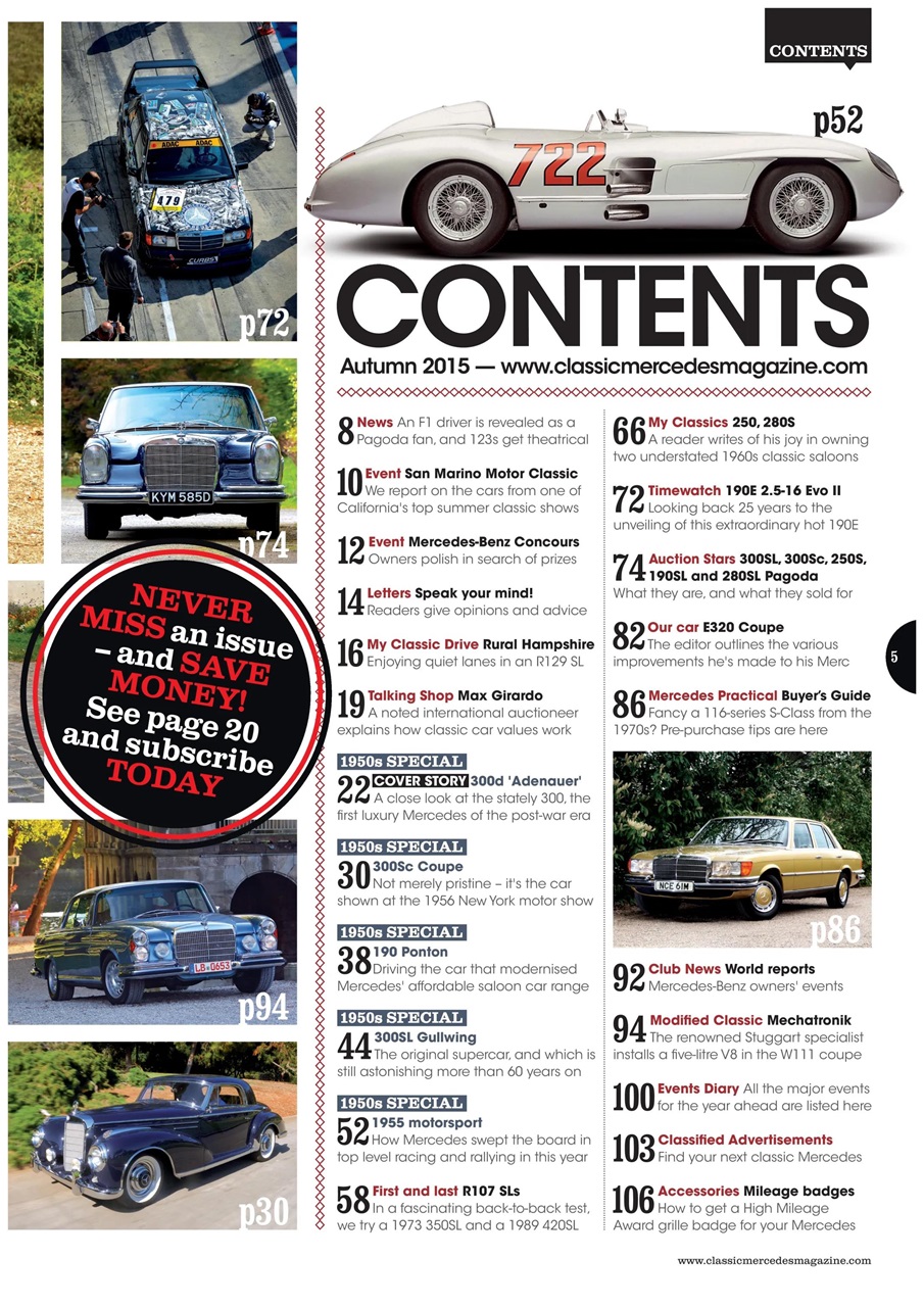 Classic Mercedes Preview Pages