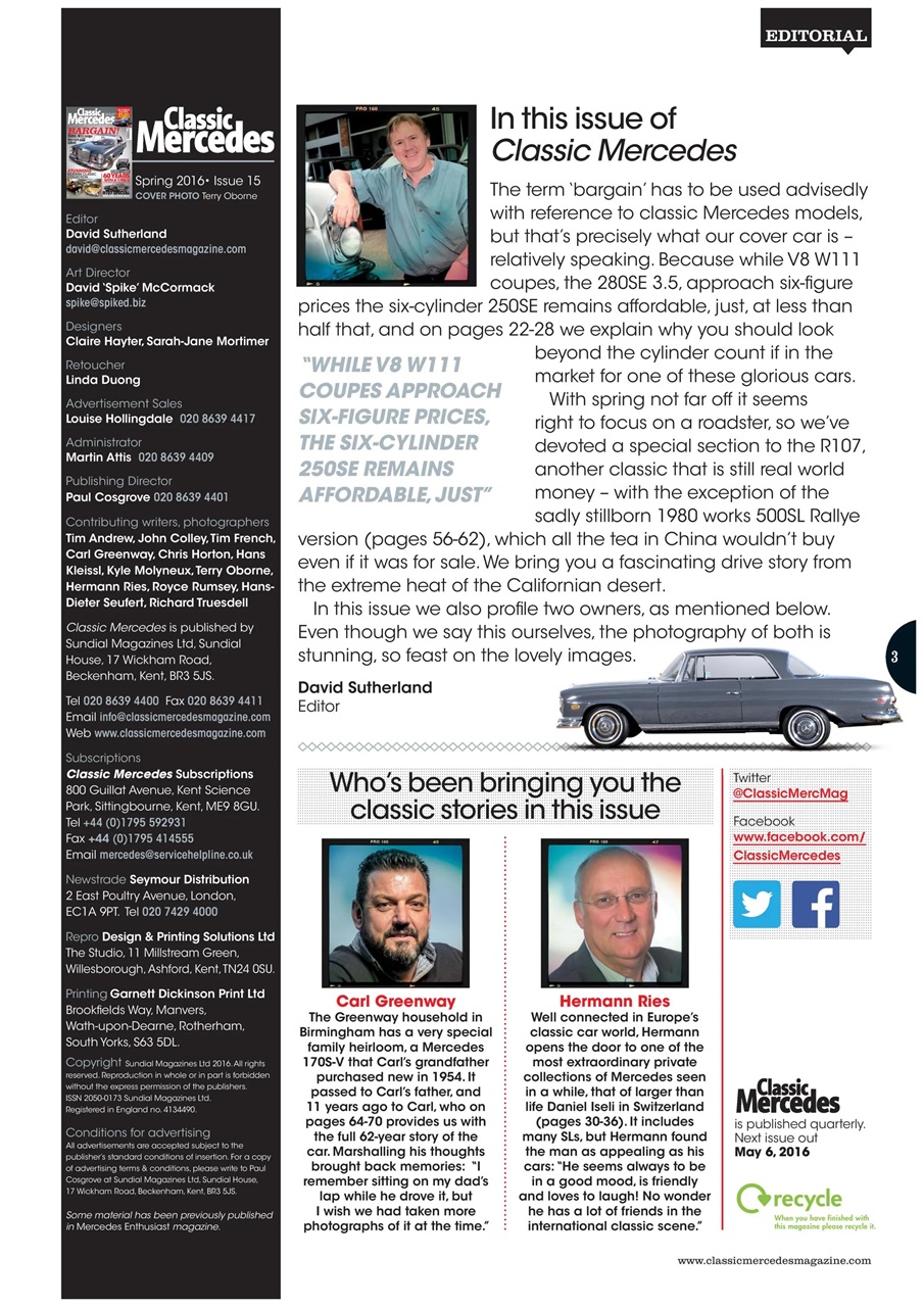 Classic Mercedes Preview Pages