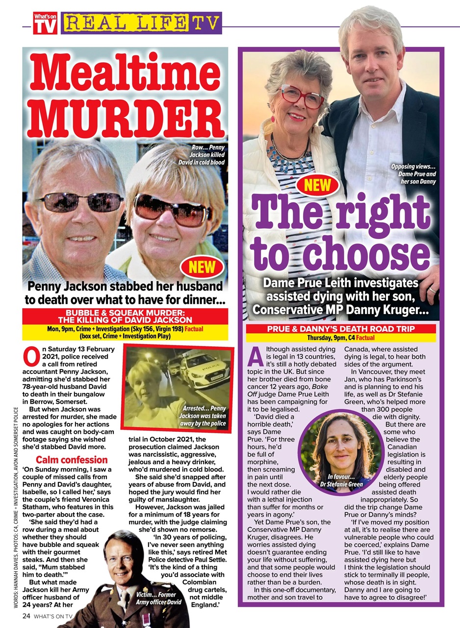 What's on TV Preview Pages