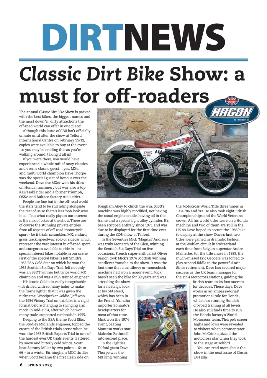 Classic Dirt Bike Preview Pages