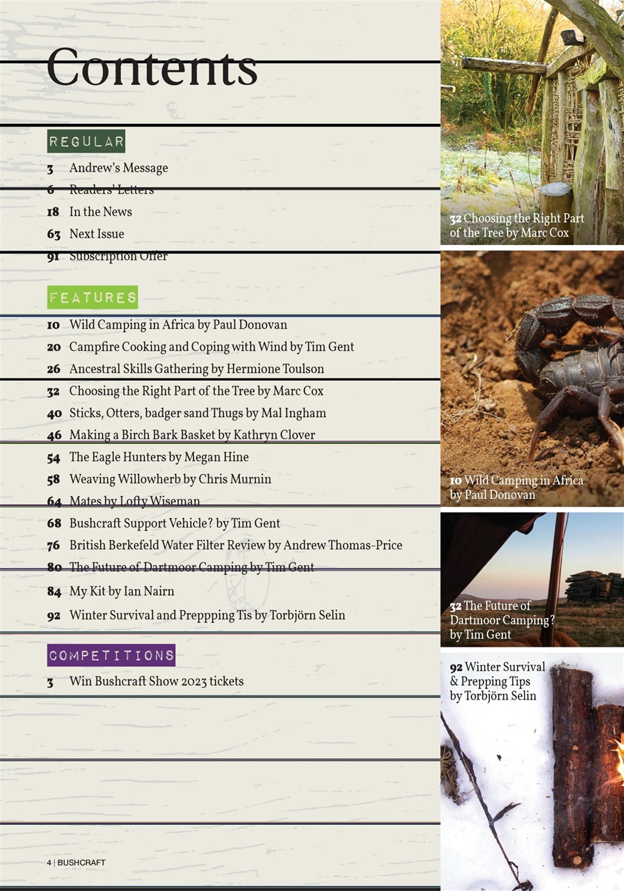 Bushcraft & Survival Skills Magazine Preview Pages