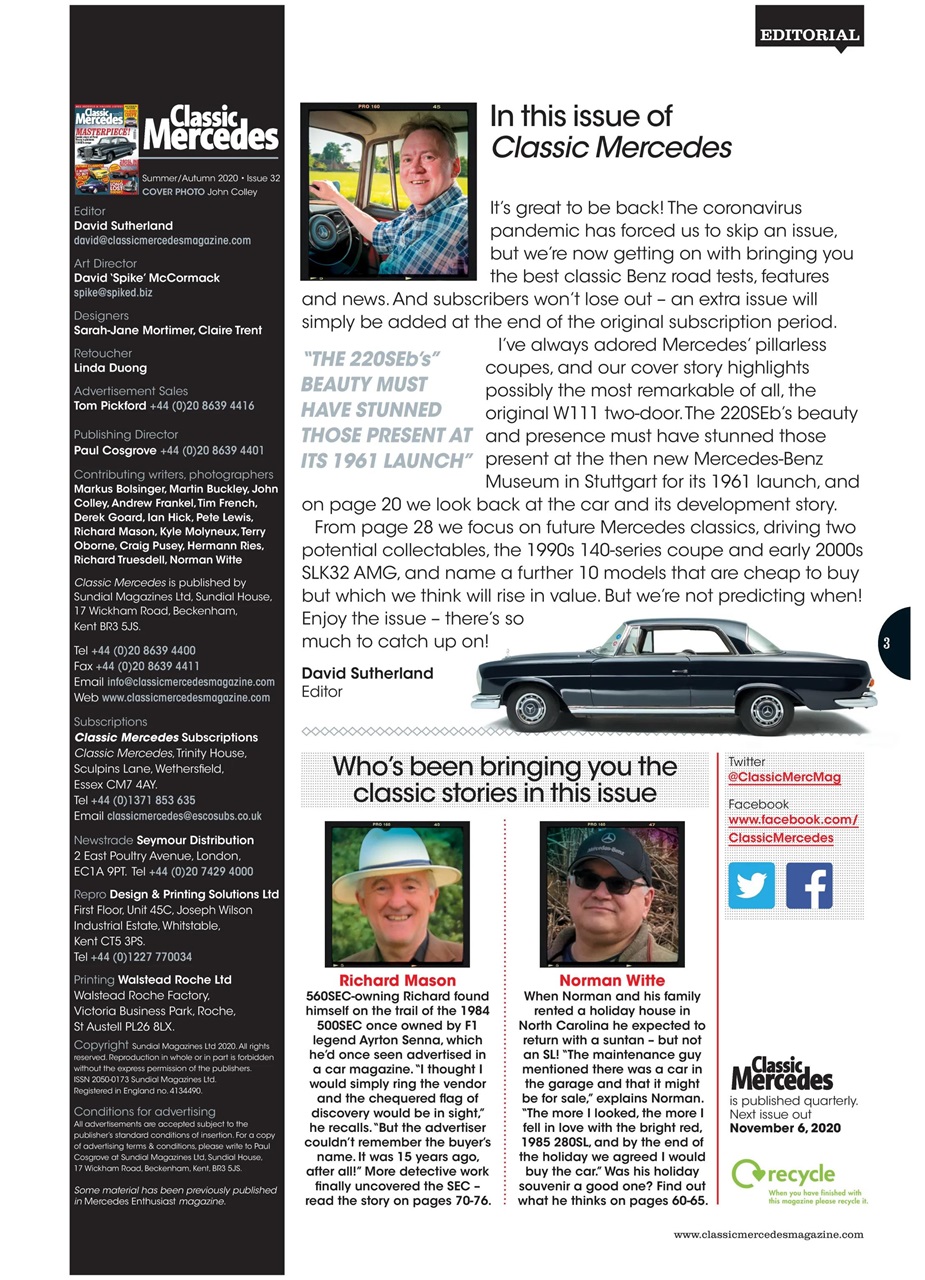 Classic Mercedes Preview Pages