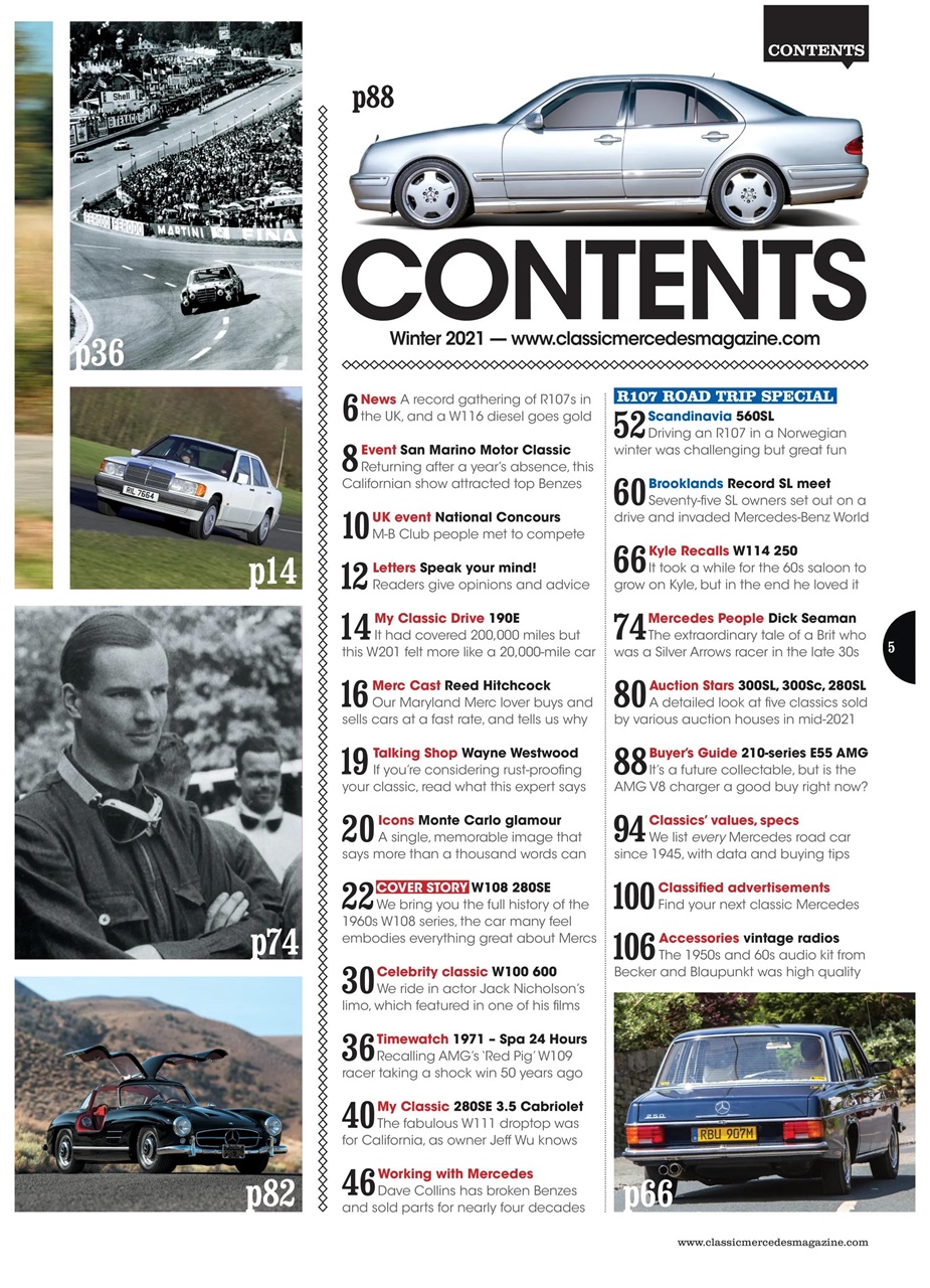 Classic Mercedes Preview Pages