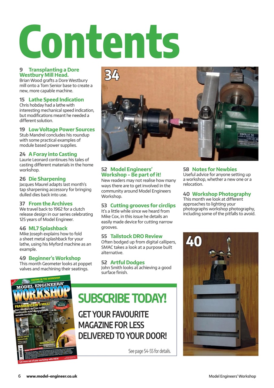 Model Engineer & Workshop Magazine Preview Pages