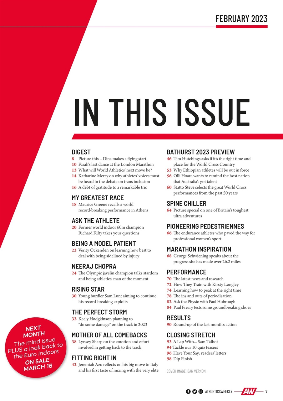 AW – Athletics Weekly Magazine Preview Pages